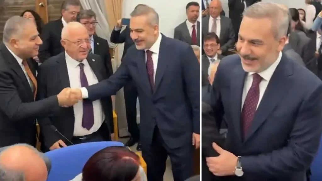 Visita al Ministero degli Affari Esteri: ministro Hakan Fidan saluta i partiti durante discussioni sul bilancio