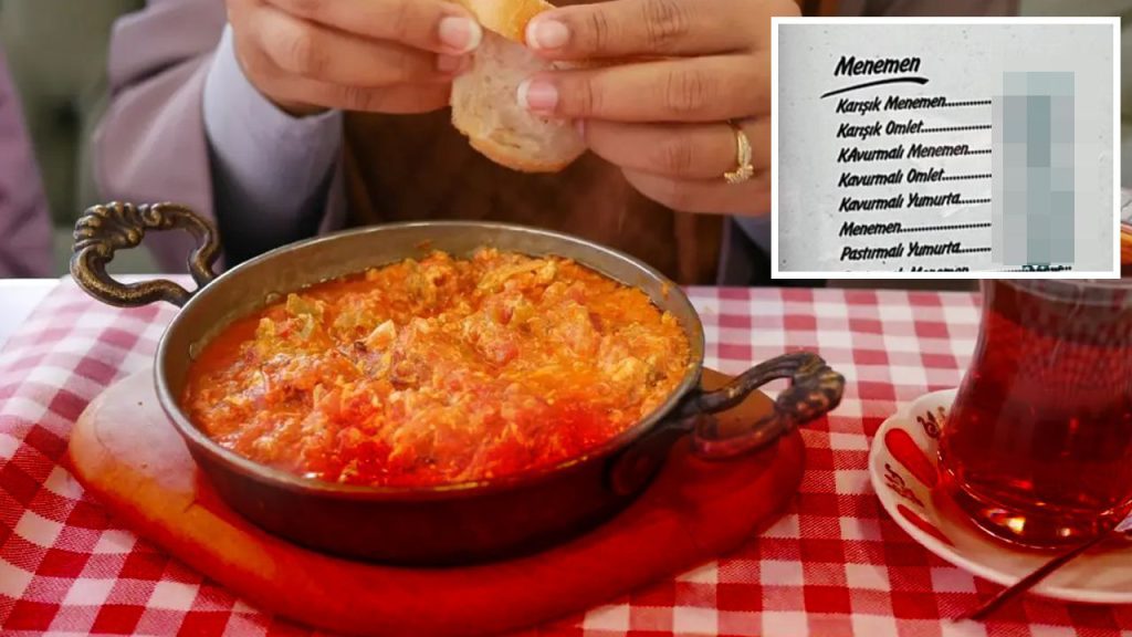Prezzo esorbitante per un piatto di menemen in un ristorante turco scatena dibattito sui social media
