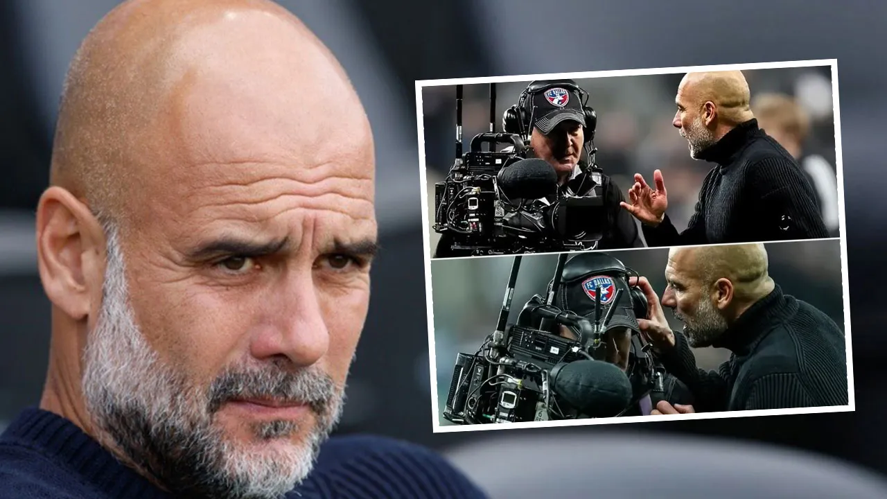 Guardiola si scusa con la telecamera dopo la sconfitta 2‑1 del City a Newcastle