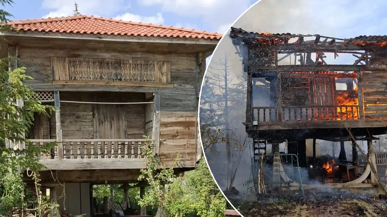 Incendio distrugge serender di 200 anni a Gölbaşı, Ankara
