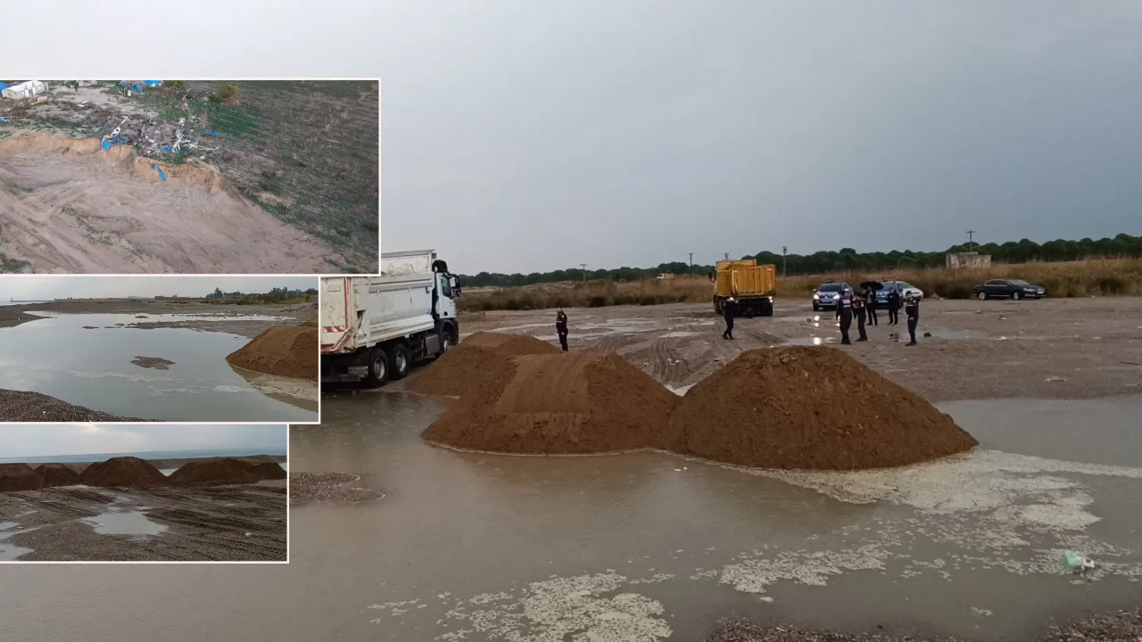 Manavgat: la guardia di gioventù arresta ladri di sabbia e recupera 50 camion