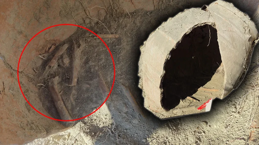 Ossa umane e cubi di materiale antichi trovati durante lavori di tubazione a Denizli