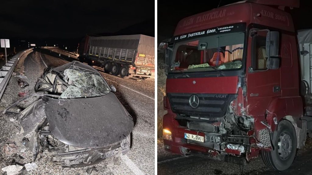 Incidente Stradale a Afyonkarahisar: Quattro Feriti, Una Grave, Dopo Collisione tra Automobile e Camion