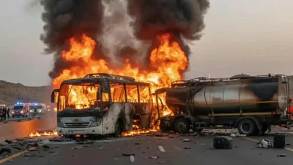 Incidente tra autobus e camion cisterna a Medina: 45 morti, la maggior parte indiani