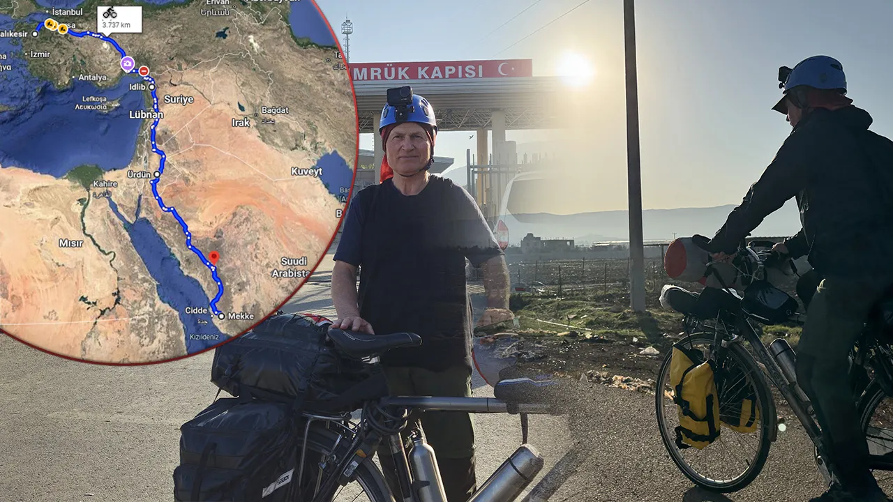 Pensionato turco percorre 13 giorni in bicicletta da Balıkesir a Mecca per l'umrah